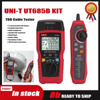 ชุด UT685B UNI-T TDR สายเคเบิลเครือข่ายโคแอกเซียลแบบ POE อุปกรณ์ทดสอบสายเคเบิลความยาวเครื่องตรวจจับลำดับ RJ11มิเตอร์ดิจิตัลปลั๊กตัวแปลง RJ45