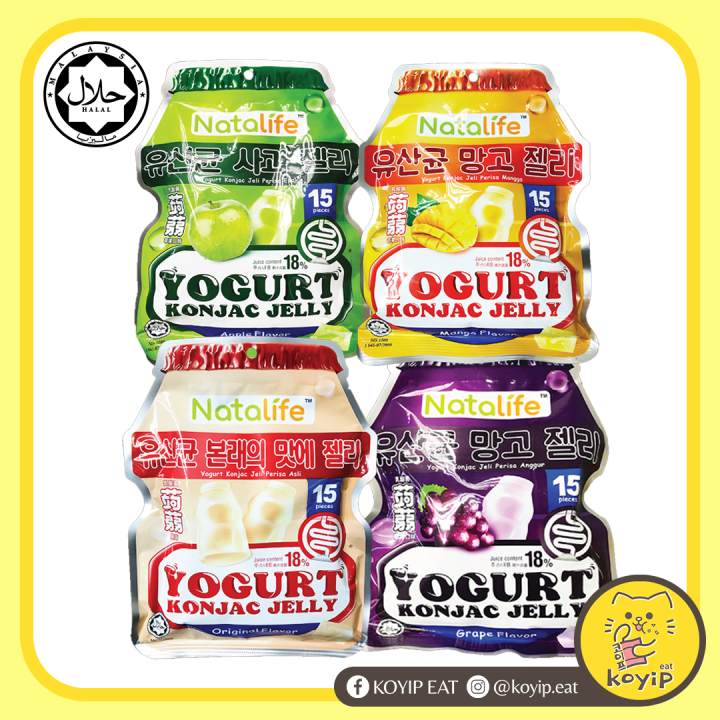 Ready Stock NATALIFE YOGURT KONJAC JELLY 乳酸菌口味蒟蒻 20G x 15'S Lazada