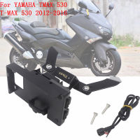 Motorcycle Front Phone Stand Holder Smartphone Phone GPS Navigaton Plate cket For YAMAHA TMAX 530 T-MAX 530 2012-2016