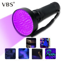 UV 100LED Torch Light 395nm Ultraviolet Flash Light Aluminum Ultraviolet Black Light Lamp for Pet Urine Stains Detector Scorpion