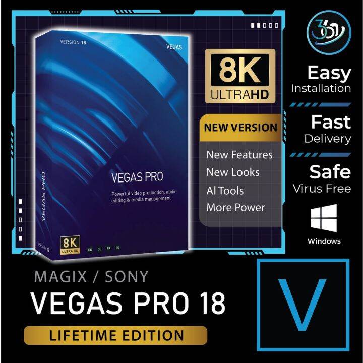 [Latest Update] Sony Vegas Pro 18 - Full Version [ Windows OS ] | Lazada