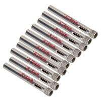 6 mm diameter Silver Diamond coated Drills Tiles Ceramic Glass Hole Saws (Pack of 10)