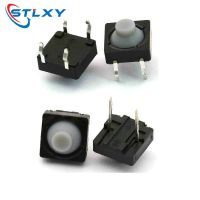 20Pcs/lot 8x8x5MM 4PIN/2PIN G77 Conductive Silicone Soundless Tactile Tact Push Button Micro Switch Self-rese