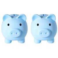2X Large Piggy Bank, Unbreakable Plastic Money Bank, Coin Bank For Girls And Boys, Practical Gifts For Birthday(Blue)