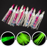 【hot】♂ 10pcs/set 5/6/10cm Squid Lures Skirts Baits Saltwater Soft Jig Fishing Tackle Pesca Iscas