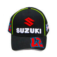 หมวกแก๊ปหมวกทีมแข่ง MotoGP Suzuki หมวกตาข่ายระบายอากาศสีแดงหมวกหมวกรถแข่งหมวกลายโลโก้เกียร์สำหรับขี่สำหรับชายและหญิงอดีตนักแข่งมอเตอร์ไซค์มืออาชีพ