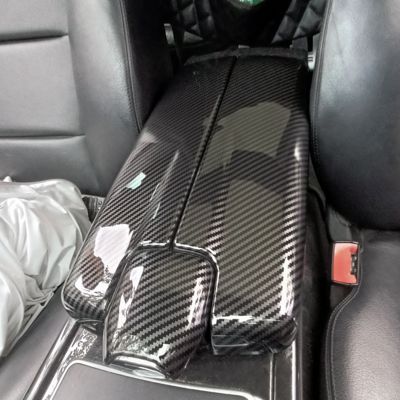 Carbon Fiber Car Storage Box Panel Cover Armrest Box Panel for Mercedes-Benz E -Class W221 E300