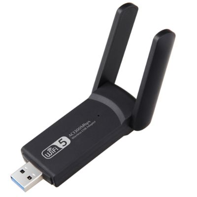 2.4G 5.8G USB3.0 Dual Band Wireless LAN Adapter Black Antenna Wifi Receiver For Desktop Laptop Wireless LAN Adapter