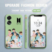 เคสโทรศัพท์สำหรับ OPPO A78 4G เคสมือถือแฟชั่นยอดนิยมเกาหลีใต้ K-POP เด็กชายเคสป้องกันแบบน้ำรูปแบบขอบสี่เหลี่ยมปลอกซิลิโคนคลุมทั้งหมดกล้อง