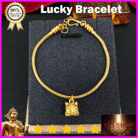 สร้อยข้อมือแมวกวักนำโชคใหม่24K ชายและหญิงสามารถ DIY ได้ปรับขนาดได้สร้อยห่วงโซ่ลายกระดกงูเปิดโชคดีมากทำให้การแลกเปลี่ยน