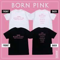 เสื้อยืดคุณภาพดี (พิมพ์พรีเมี่ยม)BORN PINK WORLD TOUR BKK t-shirt สกรีนหน้า-หลัง