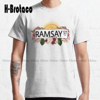 Floral Ramsay Street Sign - Neighbours Classic T-Shirt Gym Shirt Outdoor Simple Vintag Casual T Shirts Xs-5Xl Make Your Design