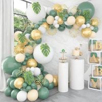 Macaron สีเขียวบอลลูน Garland Arch Kit งานแต่งงาน Ballon วันเกิด Party Decor Kids Jungle Safari Theme Party บอลลูนอาบน้ำเด็ก-iewo9238