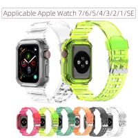 New Case For Apple Watch Band 38mm 40mm 41mm 45mm 44mm 42mm Accessories Soft Silicone Transparent Bracelet Smart IWatch SE 7