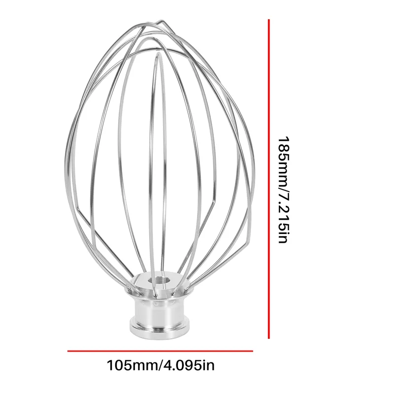 Wire Whip Attachment for Tilt-Head Stand Mixer for KitchenAid K5AWW 5 Quart  KSM50, KSM5 Egg Cream Stirrer Accessories