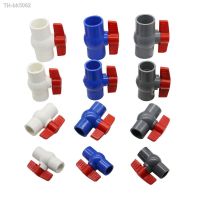 ﹉□ Inner Diameter 20/25/32/40mm PVC Ball Valve 3 Color Optional Slip Plumbing U-PVC Ball Valve Plastic Repair Connector Pipe Switch