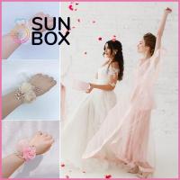 SUN BOX งานเลี้ยงพรอมงานแต่งงาน ของตกแต่งงานเลี้ยงเต้นรำ ผ้าซาติน boutonniere พลอยเทียมไข่มุก เครื่องประดับงานพรอมเจ้าสาว ดอกไม้ผูกเชือก ดอกไม้มือ กำไลข้อมือกุหลาบ กำไลข้อมือเพื่อนเจ้าสาว ดอกไม้ข้อมือเจ้าสาว