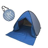 Stripe Style Self Up Beach Tent UV Resistant Tent Quick Cabin Shade for 2-3 People