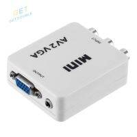 ( Getdouble ) Mini Hd Av2Vga กล่องแปลงวิดีโอ Av Rca Cvbs To Vga Hdtv อะแดปเตอร์