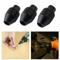 3pc Multi Quick Change Keyless Chuck Dremel Grinder Universal Nut Tool Flexible Three-jaw Drill 0.3-3.2mm Shaft Chunk Rotary C9S0