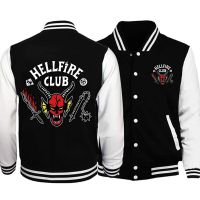 Hellfire Club เบสบอลเสื้อแจ็คเก็ตสำหรับชายหญิงเสื้อแจ็คเก็ต Kawaii Streetwear Hoodie