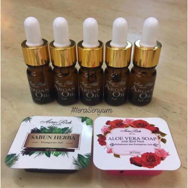 New sale AURA RICH Argan Oil sabun muka Aloe Vera Sabun Herba Face