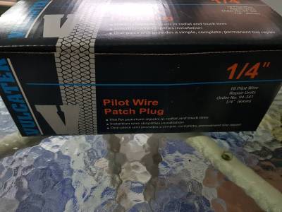 แผ่นปะยางดอกเห็ด Pilot Wire Patch Plug (1 กล่อง 18 ดอก) Pilot Wire Patch Plug 1/4นิ้ว (1 กล่อง 18 ดอก)