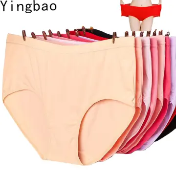 Cotton women's panties elastic soft large size XXXL Embossed ROSE