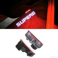 ❡☾✑ rfefefewfeerew 2pcs SUPERB logotipo Sombra Bem-vindo Luz Car Styling Logo Projector Lamp Cortesia Para Skoda 2 3 MK2