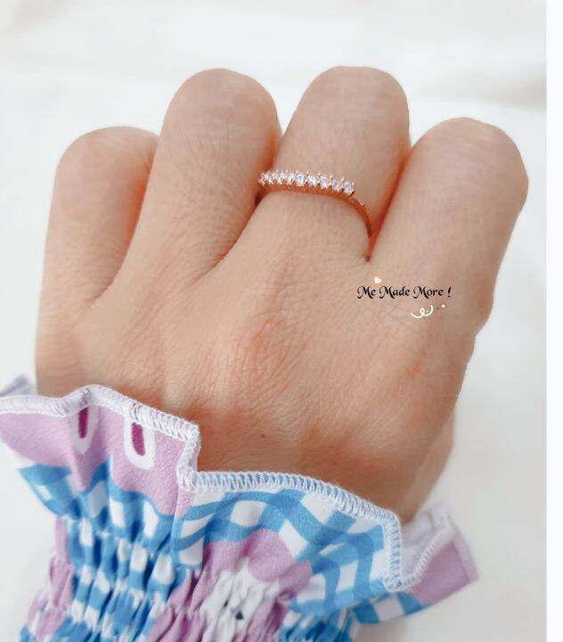 ใหม่-แหวนเพชร-cz-แหวนแฟชั่น-แหวน-แหวนโรสโกลด์-แหวนพิงค์โกลด์-ring-womenring-แหวนเพชรcz-แหวนจี้-แหวนเพชรสีขาว-แหวนสวย-แหวนน่ารัก-เครื่องประดับ