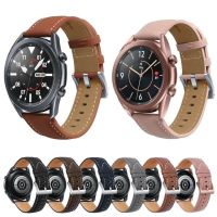 [SOSO 3C accessories] 20 22มิลลิเมตรสายหนังสำหรับ Samsung Galaxy Watch 3 41มิลลิเมตร45มิลลิเมตร Active2เกียร์ S3สายคล้องคอสร้อยข้อมือหัวเว่ยนาฬิกา3 /Gt 2 Pro สายนาฬิกาข้อมือ