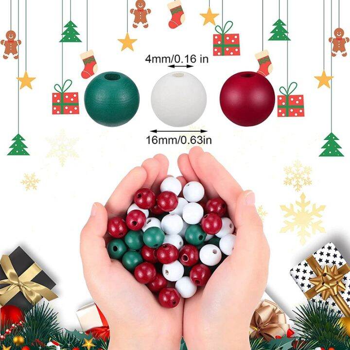 165-pcs-christmas-wood-beads-for-craft-farmhouse-natural-wooden-beads-boho-bead-round-beads-for-xmas-home-decor-diy