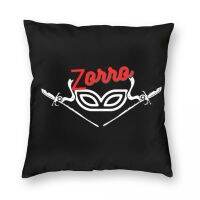 [HOT IIIIOKLSG HOT] Zorro สแควร์ปลอกหมอนโพลีเอสเตอร์ผ้าลินินกำมะหยี่แบบซิปตกแต่งปลอกหมอนอิงรถ