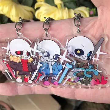 1pc Anime Cute Acrylic Keychain Undertale sans error ink Bag