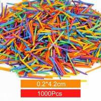 1000Pcs Color Matchstick Wooden Sticks Kindergarten Children Hand Material Creative Wood DIY Crafts Decoupage Wood Ornaments GYH