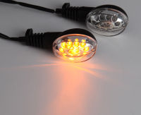 ตัวบ่งชี้ไฟกระพริบสัญญาณไฟเลี้ยว LED หน้าหลัง Amber Areyourshop สำหรับ Kawasaki NINJA 250R แบบใส