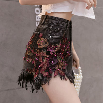 Tycoon Denim Shorts For Women 2021 New High Waist Hot Pants Slimming And Wide Leg Summer Thin Loose Trendy Ripped