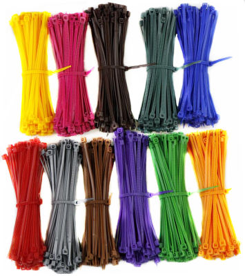 คุณภาพสูงมาตรฐาน 100 ชิ้น 3X100 มม. หลายสีนมสาย Zip Ties Self Locking Nylon Cable Tie-Yrrey