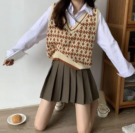 Knitted Korean Style Vest with Pattern | Lazada PH