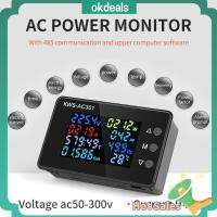 OKDEALS การ KWS-AC301 เครื่องตรวจจับพลังงานชิปเฉพาะ AC 50-300V AC wattmeter 8 in 1 ดิจิตอลโวลต์มิเตอร์แอมมิเตอร์ เครื่องวัดพลังงาน