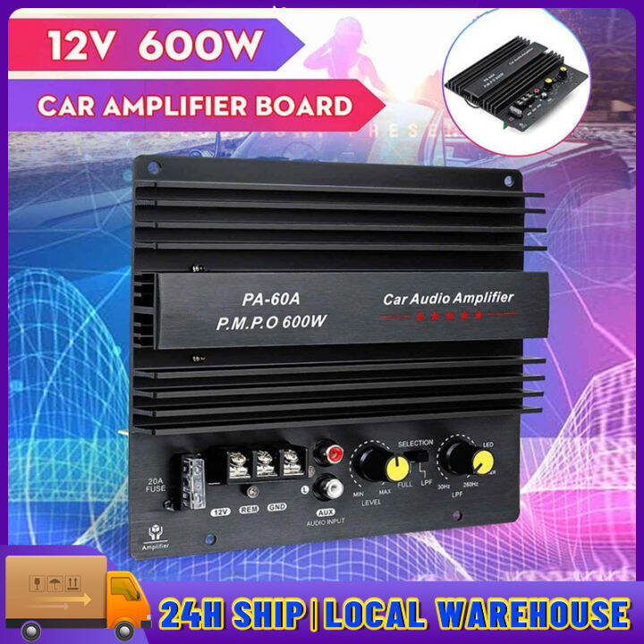 【24 hours delivery】12V 600W Mono Car Audio Amplifier Powerful Bass