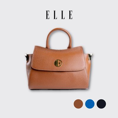 ELLE BAG กระเป๋าสะพายข้าง ดีไซน์ไซน์สวยงามเป็นเอกลักษณ์เฉพาะตัว ทำจากหนังวัวแท้ (EWH542)