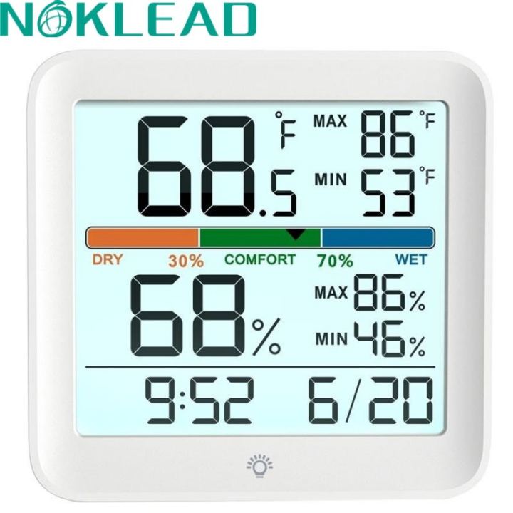1PC LCD Electronic Digital Thermometer And Hygrometer Indoor And Outdoor  Thermometer And Hygrometer Weather Station Clock, Desktop Creative  Thermometer Clock, Can Be Given As A Gift