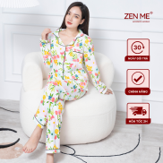 Đồ bộ mặc nhà Zen Me Pijama dài tay, quần dài chất liệu cotton