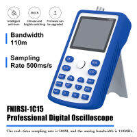 FNIRSI 1C15 2.4นิ้วหน้าจอ Professional Digital Oscilloscope 500มิลลิเซคอน/วินาทีอัตราการสุ่มตัวอย่าง110MHz Analog Bandwidth Waveform Storage