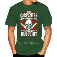 Bullshit Skull T-shirt Gothic Design Men Tshirt Carpenter Doesnt Have A Short Temper Letter T Shirts Punk Hip Hop Streetwear  K11J