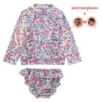 ❄卐 Swimwear Baby Girl Swimsuit Long Sleeve Kids Swimwear Girls Bikini Children - Swimwear - Aliexpress