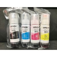 หมึกเติมแท้ EPSON เอปสัน 003 ใช้กับ 4 สี 4 ขวด ไม่มีกล่องL1110 L1210 L3100 L3101 L3106 L3110 L3150 L3250 สามารถออกบิลเงิ #หมึกเครื่องปริ้น hp #หมึกปริ้น   #หมึกสี   #หมึกปริ้นเตอร์  #ตลับหมึก