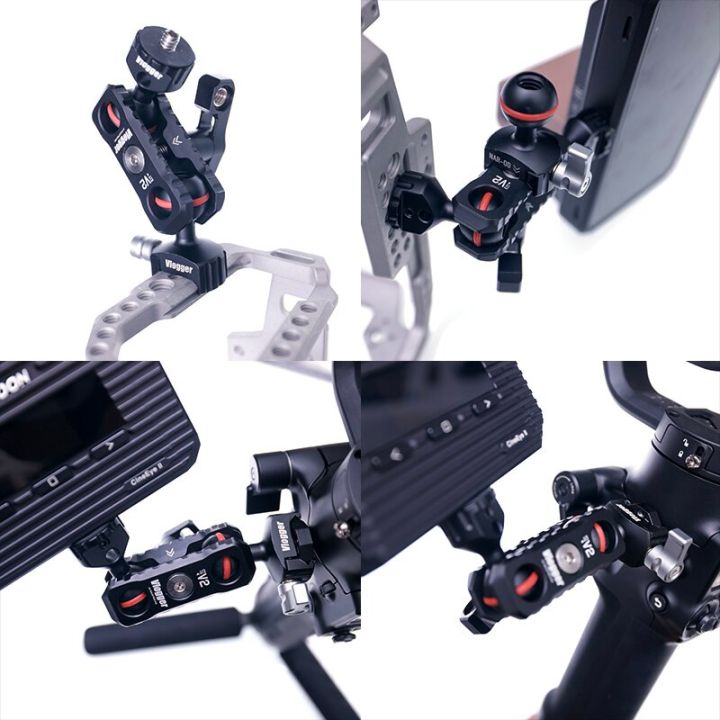 aluminum-double-ball-head-cold-shoe-mount-adapter-magic-arm-1-4-screw-for-smartphone-lcd-monitor-dv-video-light-dslr-slr-camera