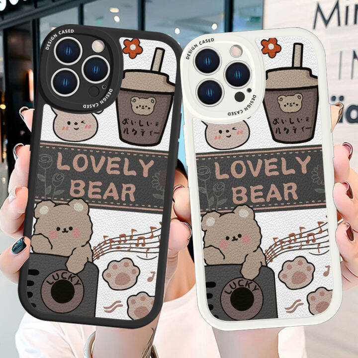 เคส-ggk-สำหรับ-oppo-a58-4g-a78-4g-เคสมือถือลายการ์ตูนหมีหลังหนังนิ่มเคสโทรศัพท์ปกหนัง